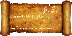 Jungwirth Erika névjegykártya